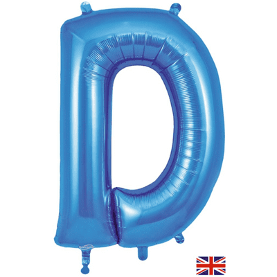 Blue Letter D Balloon - Foil Letter Balloon 1pc (34