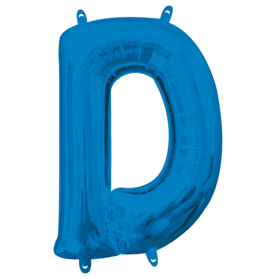 Blue Letter D Mini-Foil Balloon (16