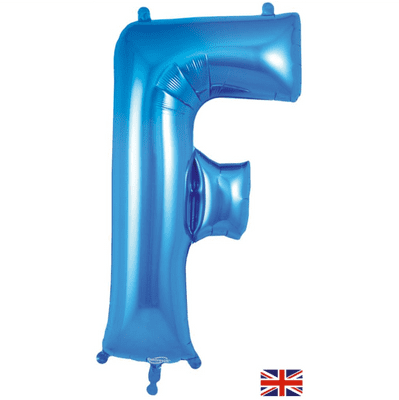 Blue Letter F Balloon - Foil Letter Balloon 1pc (34