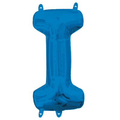 Blue Letter I Mini-Foil Balloon (16