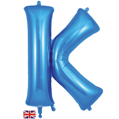 Blue Letter K Balloon - Foil Letter Balloon 1pc (34