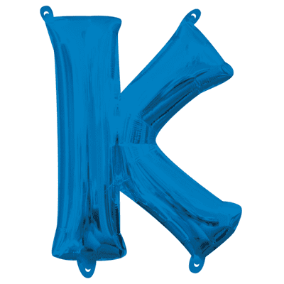 Blue Letter K Mini-Foil Balloon (16