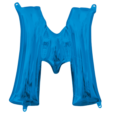 Blue Letter M Mini-Foil Balloon (16