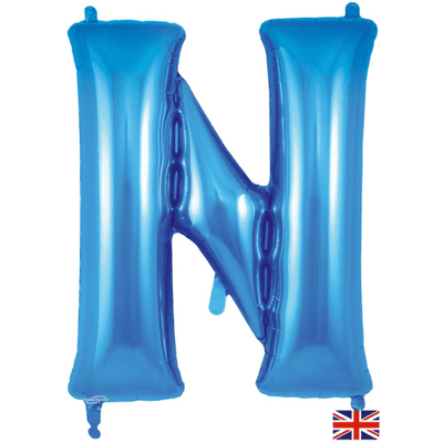 Blue Letter N Balloon - Foil Letter Balloon 1pc (34