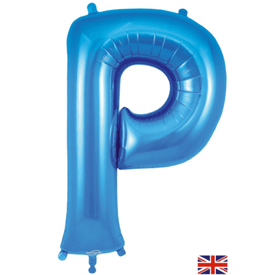 Blue Letter P Balloon - Foil Letter Balloon 1pc (34