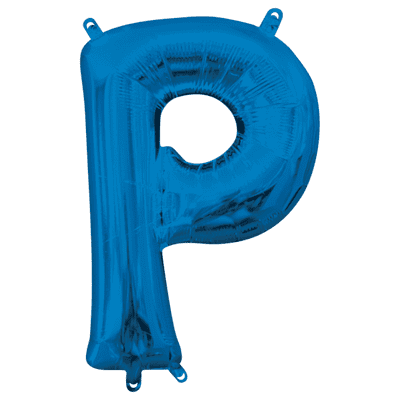 Blue Letter P Mini-Foil Balloon (16