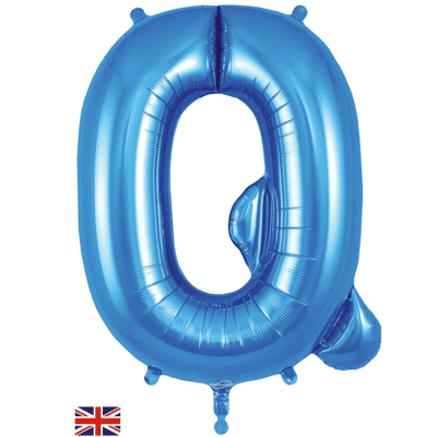Blue Letter Q Balloon - Foil Letter Balloon 1pc (34