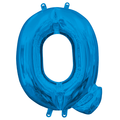 Blue Letter Q Mini-Foil Balloon (16