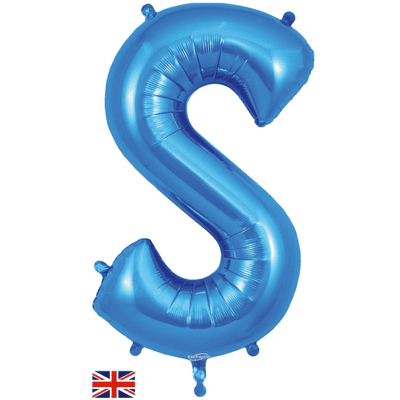 Blue Letter S Balloon - Foil Letter Balloon 1pc (34