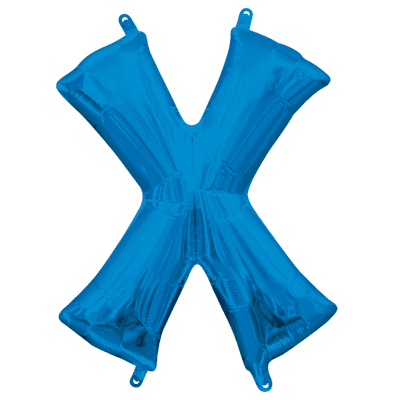Blue Letter X Mini-Foil Balloon (16