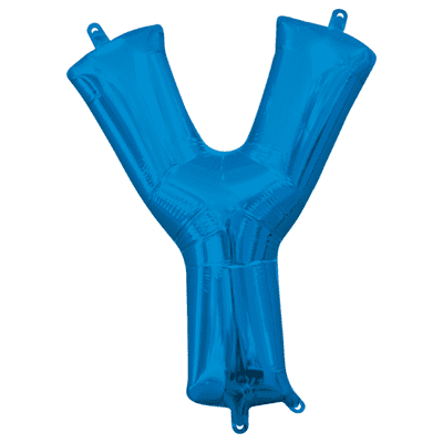 Blue Letter Y Mini-Foil Balloon (16