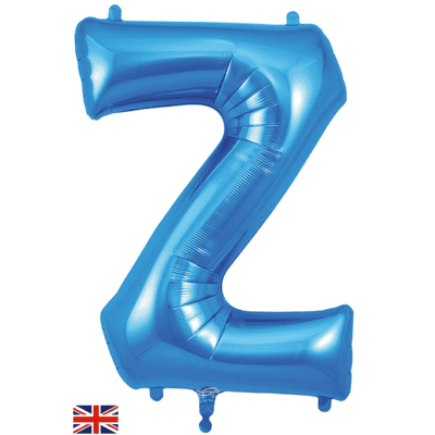 Blue Letter Z Balloon - Foil Letter Balloon 1pc (34