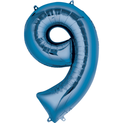 Blue Number 9 Mini-Foil Balloon (16