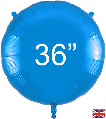Blue Round Foil Balloon (36
