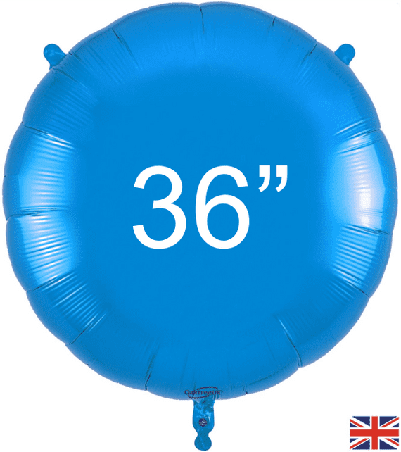 Blue Round Foil Balloon (36