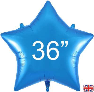Blue Star Foil Balloon (36
