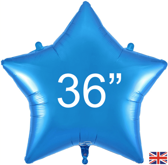 Blue Star Foil Balloon (36