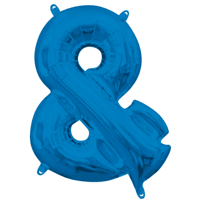 Blue Symbol & Mini-Foil Balloon (16