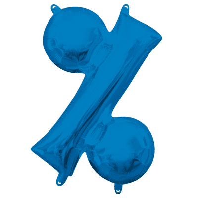 Blue Symbol % Mini-Foil Balloon (16