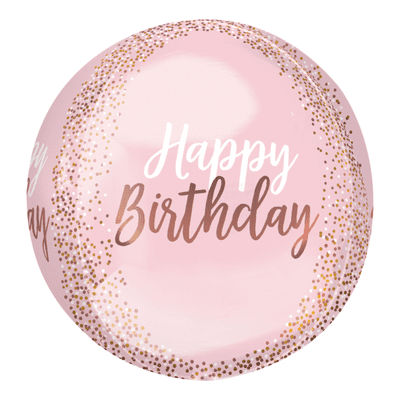 Blush Birthday Orbz Balloon (15