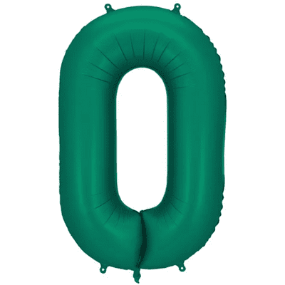 Bottle Green Number 0 Balloon - 34
