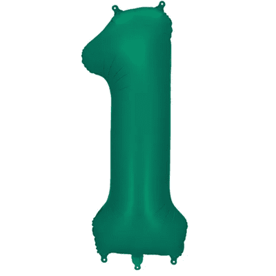 Bottle Green Number 1 Balloon - 34
