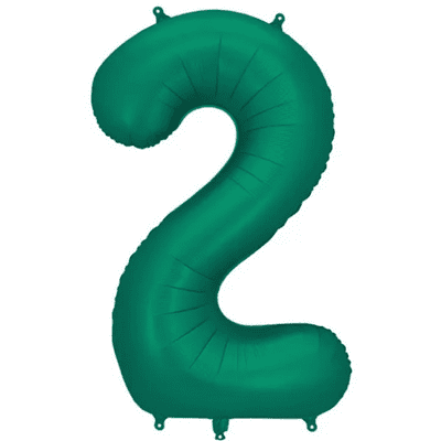 Bottle Green Number 2 Balloon - 34