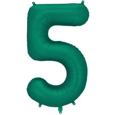 Bottle Green Number 5 Balloon - 34
