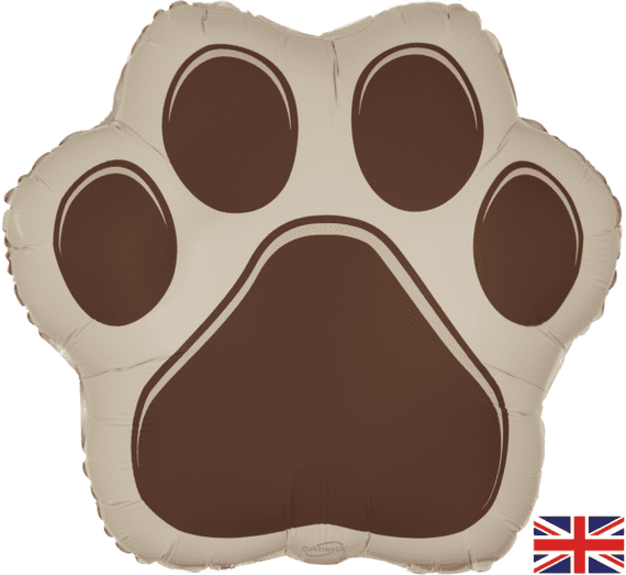 Oaktree Brown Paw Print Foil Balloon | Wholesale Foil Balloons