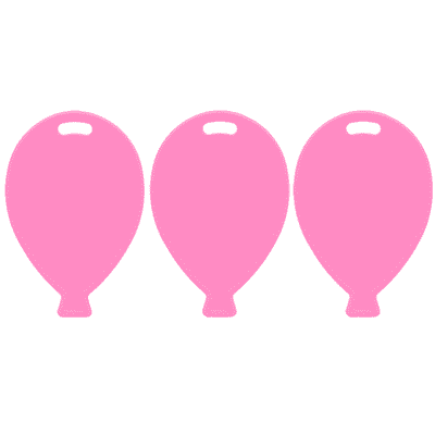 Bubblegum Pink Plastic Balloon Shape Weights 100pcs