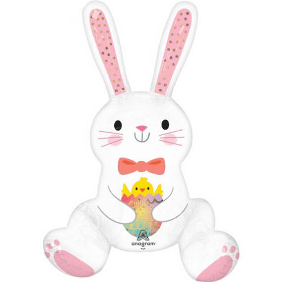 Large Easter Bunny Love Sitting Foil Balloons | Free Delivery available