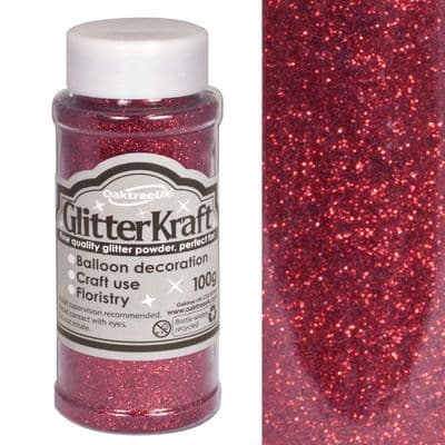 Burgundy GlitterKraft Powder 100g