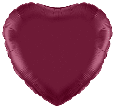 Burgundy Heart Foil Balloon (18