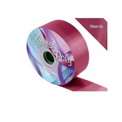 Burgundy Poly Ribbon 50mm x  91m (Eleganza) 1pc