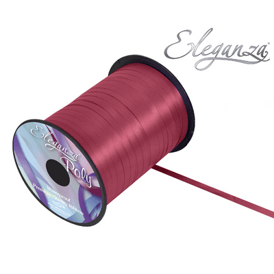Burgundy Ribbon for Balloons (Eleganza 500 yards x 5mm) 1pc