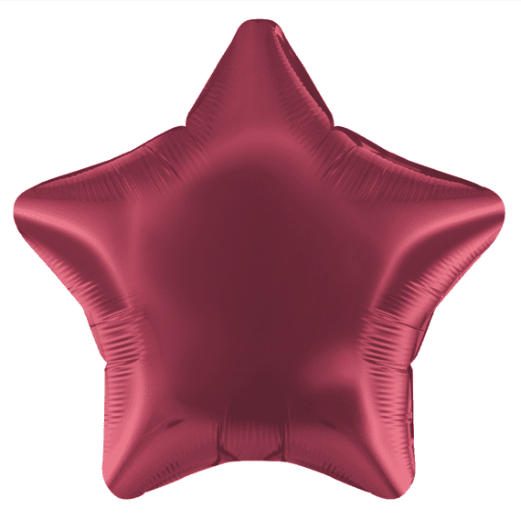 Burgundy Star Foil Balloon - 19