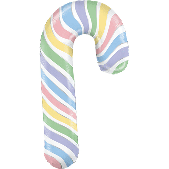 Grabo Candy Cane Pastel Foil Balloon | Wholesale PartyDeco Balloons