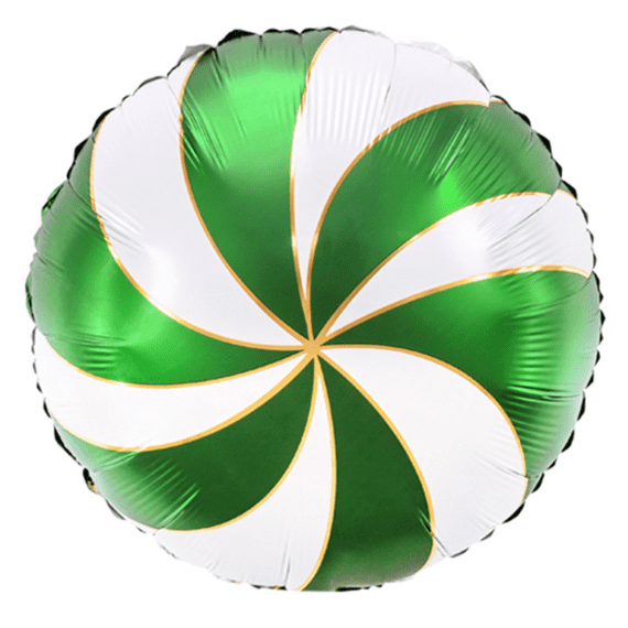 PartyDeco Candy Foil Green & White Foil Balloon | Wholesale