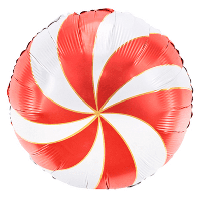 Candy Foil Red & White Balloon (PartyDeco 18