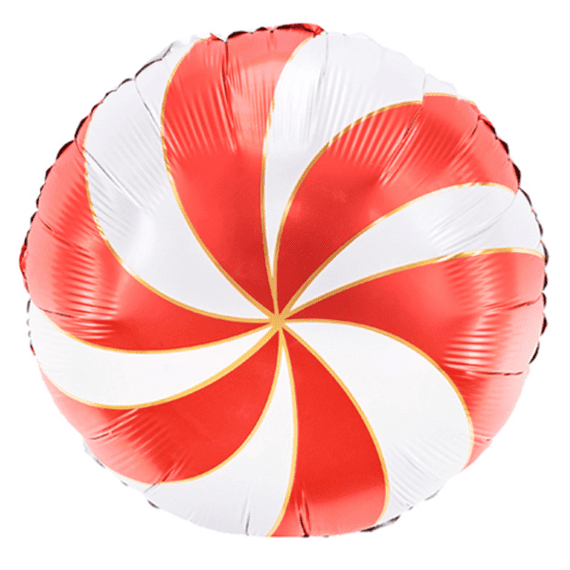 PartyDeco Candy Foil Red & White Foil Balloon | Wholesale