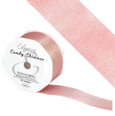 Candy Shimmer Metallic Blush Ribbon 38mm x 10m (Eleganza) 1pc