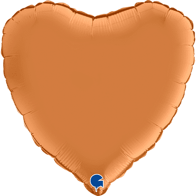 Caramel Satin Heart Foil Balloon (18