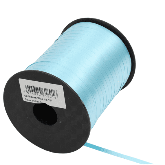 Eleganza Caribbean Blue Balloon Ribbon - 500 yard x 5mm curling ribbon for balloons.