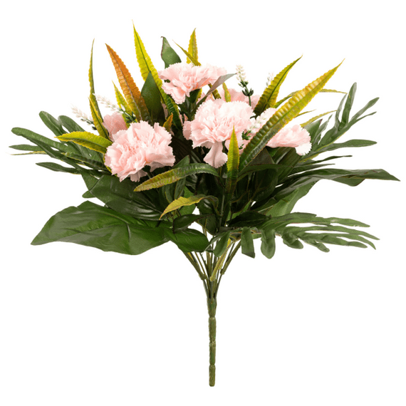 Light Pink Carnation Bush 40cm | Eleganza Artificial Flowers