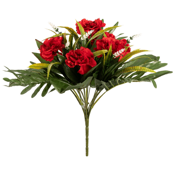 Red Carnation Bush 40cm | Eleganza Artificial Flowers