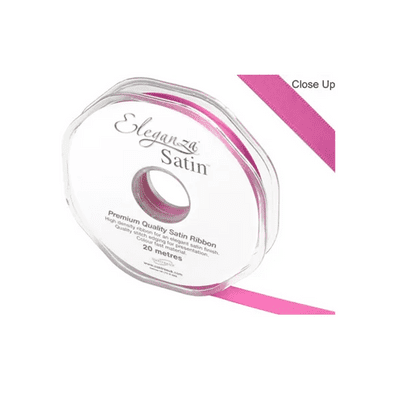 Cerise Double Faced Satin Ribbon 10mm x 20m (Eleganza) 1pc