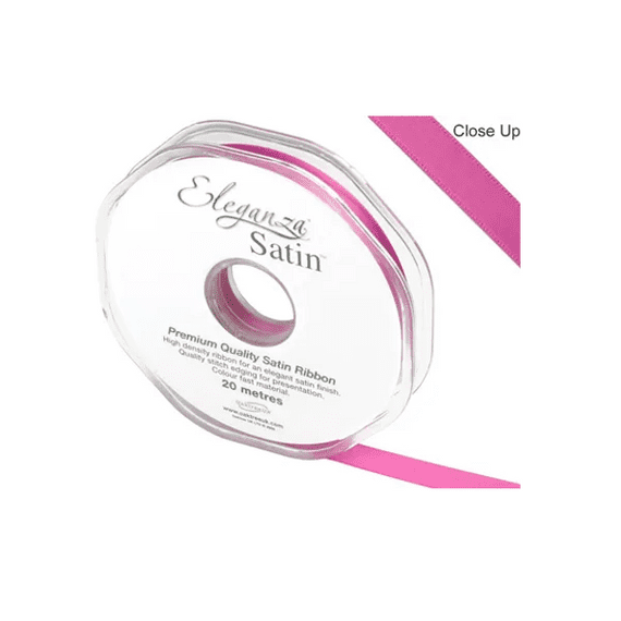 Cerise Double Faced Satin Ribbon 10mm x 20m | Free Delivery