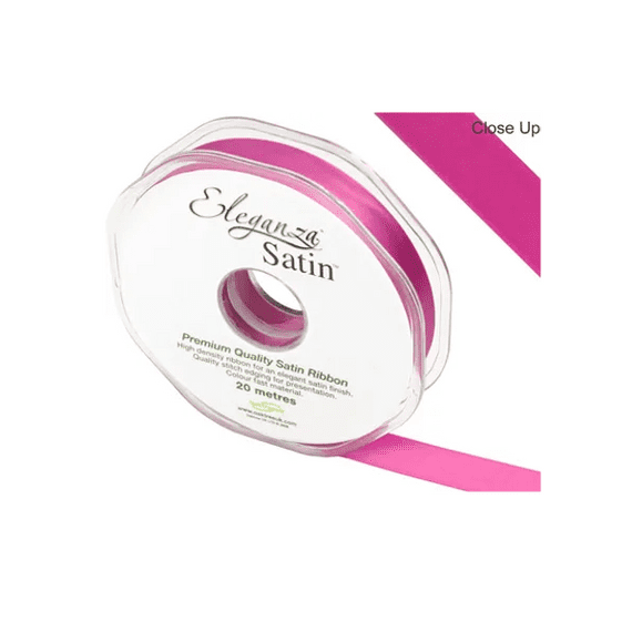 Cerise Double Faced Satin Ribbon 15mm x 20m | Free Delivery