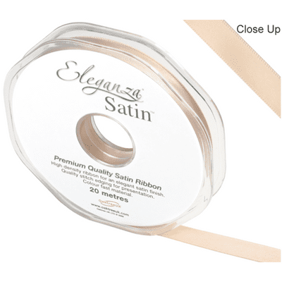 Champagne Double Faced Satin Ribbon 10mm x 20m (Eleganza) 1pc