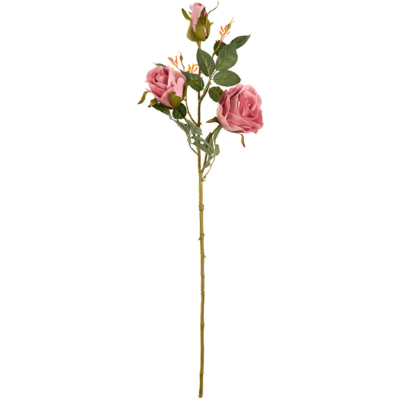 Dusky Pink Charlotte Rose Spray 81cm | Eleganza Artificial Flowers